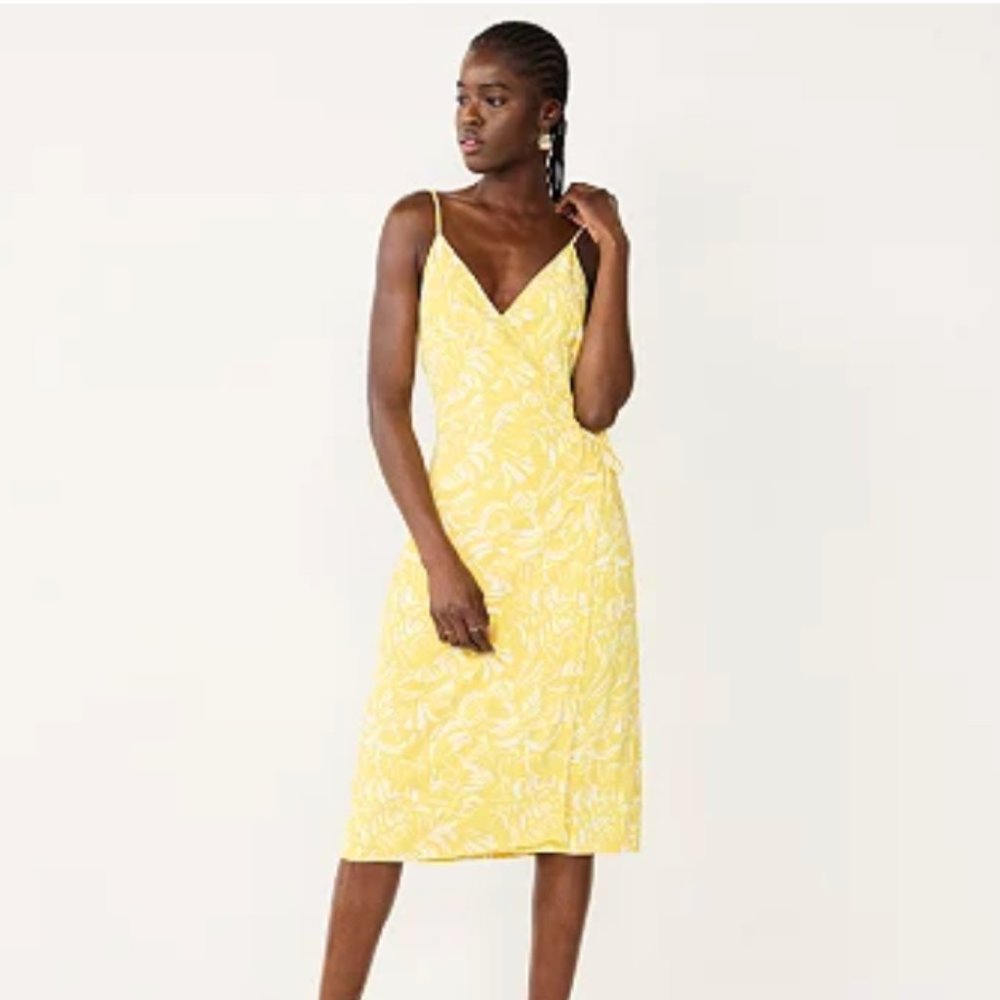 Women's Nine West Strappy Wrap Midi Dress (NWOT)